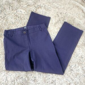 Betabrand Dress Pant Yoga Pants Navy Straight Leg Size Large Petite‎